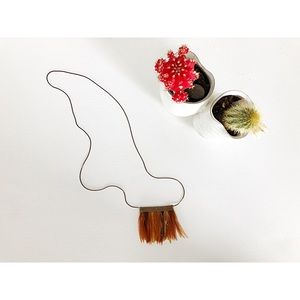 Anthropologie feather necklace